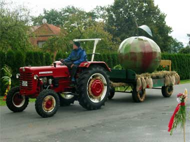 Hajo Brandt zieht den Wagen von "de Fantasten"  mit seinem Mc Cormick Bj. 1964
